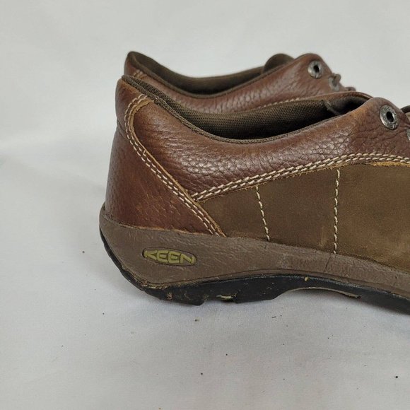 SALE 5/$25 Keen Presidio Leather Oxford Lace Up Sneaker Cascade Shitake Brown - Picture 2 of 10